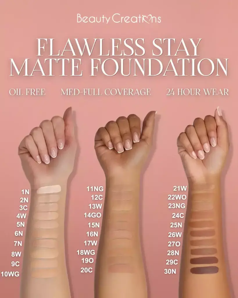 Beauty Creations Flawless Stay Matte Fundation 4W