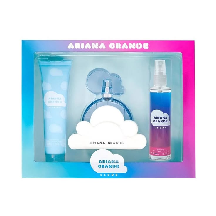Set Ariana Grande Cloud Women (3 Pc) 3.4 Oz Sg / 3.4 Oz Body Souffle / 3.4 Oz Edp Sp