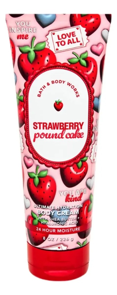 Bath & Body Works Body Cream Strawberry Pound Cake 226 gr V1